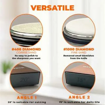 Rolling Knife Sharpener Kit with Diamond Stone