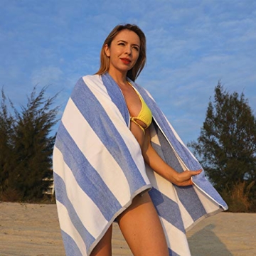 HENBAY Cotton Beach Towel - Lint-free & Quick Dry