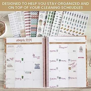 bloom daily planners Household Chores Planner Stickers -Essential Variety Pack for Home Productivity - To-Dos, Errands, Seasonal Tasks - 8 Sheets / 736 Stickers - Illustrated Icons & Quotes for