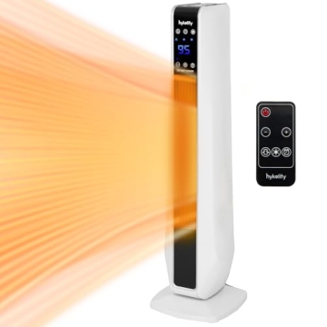 Hykolity 1500W Ceramic Space Heater - Remote, Oscillating, 3 Modes