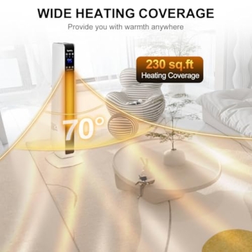Hykolity 1500W Oscillating Tower Heater with Remote