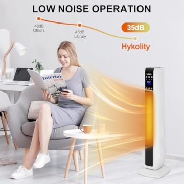 Hykolity 1500W Oscillating Tower Heater with Remote