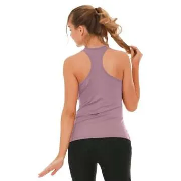 TELALEO 5 Pack Workout Tank Tops for Women, Athletic Racerback Sports Tank Tops, Compression Sleeveless Dry Fit Shirts BGWGP L/02