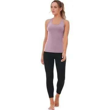 TELALEO 5 Pack Workout Tank Tops for Women, Athletic Racerback Sports Tank Tops, Compression Sleeveless Dry Fit Shirts BGWGP L/02