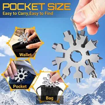 Versatile Snowflake Multi Tool Gift for Men and Teens