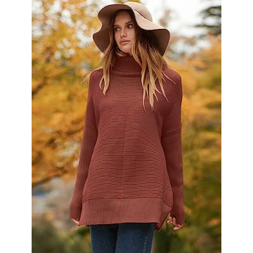 ANRABESS Oversized Turtleneck Sweater for Women