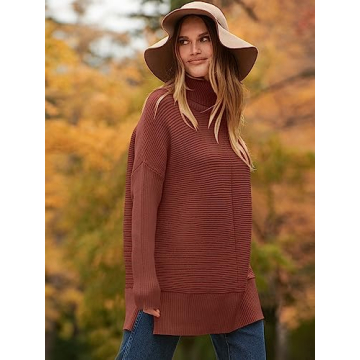 ANRABESS Oversized Turtleneck Sweater for Women