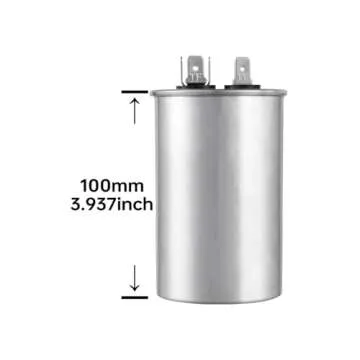 BOJACK 50 uF ±5% 50 MFD 370/450 V CBB65 Round Run Start Capacitor for AC Motor Run or Fan Start and Cool or Heat Pump Air Conditione