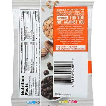 QUEST NUTRITION Peanut Butter Chocolate Chip Protein Cookie, 2.04 OZ