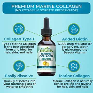 Why Not Natural Liquid Collagen for Women and Men with Biotin - Marine Collagen Elixir Plus Biotin D...