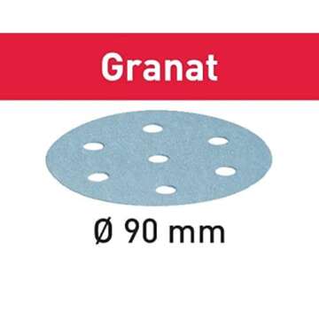 Festool 497366 Granat P100 Grit RO 90 3-1/2-Inch (90mm) Diameter Abrasive Sanding Discs, 100-Pack
