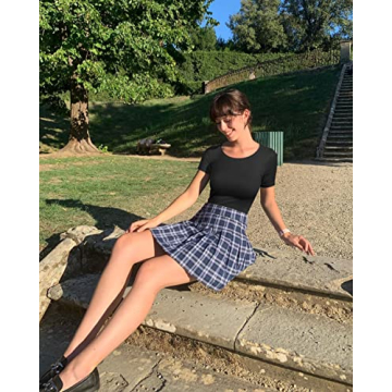 OQQ Women's Sexy Ribbed Short Sleeve Bodysuit Collection