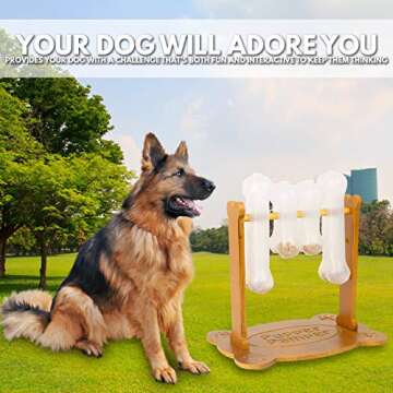 Interactive Dog Food Puzzle Toy - Treat Dispensing Dogs Slow Feeder - Indoor Boredom Stress Relief Smart Dog Game for Smart Training - Refillable Tricky IQ Feeding Game