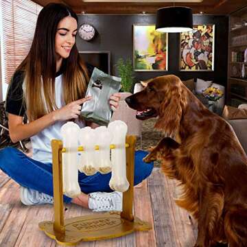 Interactive Dog Food Puzzle Toy - Treat Dispensing Dogs Slow Feeder - Indoor Boredom Stress Relief Smart Dog Game for Smart Training - Refillable Tricky IQ Feeding Game