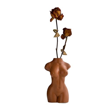 AMITD Female Body Form Vase - Boho Chic Flower Vase for Modern Home Decor