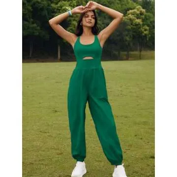 SENSERISE Womens Athletic Romper Workout Onesie with Pockets for Activewomen