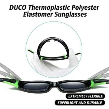 DUCO Kids Sports Polarized Sunglasses UV Protection 6-10