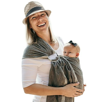 Hip Baby Wrap Ring Sling Baby Carrier - Soft Cotton Wrap, Perfect Baby Shower Gift
