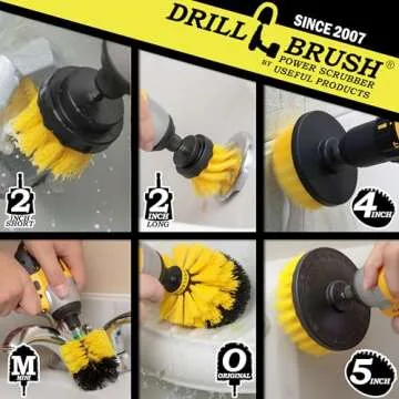 Bathroom Accessories - Drill Brush Cleaning Kit - Shower Cleaner - Bathroom Cleaning Brush Set - Bat...