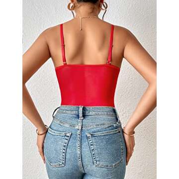 Milumia Women's Floral Lace Corset Bodysuit Sexy Going Out Tops Club Rave Party