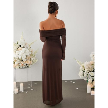 Elegant KUTUMAI Off Shoulder Maxi Dress for Events