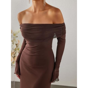 Elegant KUTUMAI Off Shoulder Maxi Dress for Events