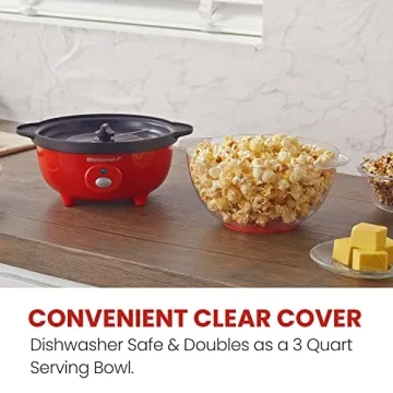 Elite Gourmet Automatic Stirring Popcorn Maker Red