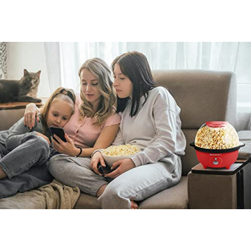 Elite Gourmet Automatic Stirring Popcorn Maker Red