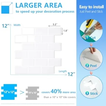 Durable STICKGOO Peel and Stick Subway Tile Set