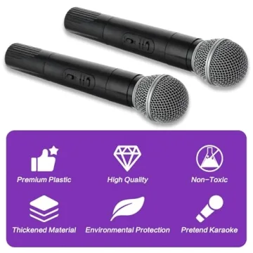 Realistic Fake Microphone Props for Kids & Adults