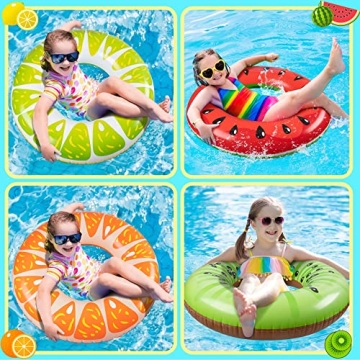 90shine 7PCS Fruit Pool Floats for Vibrant Summer Fun