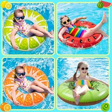 90shine 7PCS Fruit Pool Floats for Vibrant Summer Fun