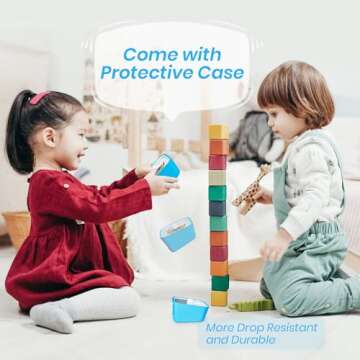 Yunbaoit Visual Timer with Protective Case, Rainbow Disk 60 Minute Countdown Timer for Kids and Adults, Silent Time Management Tool(Blue Rainbow)