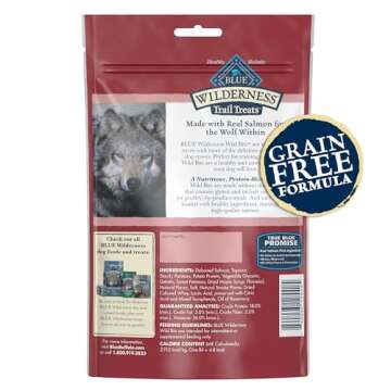 Blue Buffalo Wilderness Trail Treats Wild Bits Training Treats for Dogs, Grain-free Dog Treats, Salm...