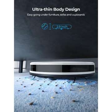 Laresar Robot Vacuum and Mop Combo, 3 in 1 Robotic Vacuum with 3.5L Self Emptying Station, Equipped with Lidar Navigation,Smart App Control, for Pet Hair/Floors/Carpets, L6 Pro, White