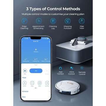 Laresar Robot Vacuum and Mop Combo, 3 in 1 Robotic Vacuum with 3.5L Self Emptying Station, Equipped with Lidar Navigation,Smart App Control, for Pet Hair/Floors/Carpets, L6 Pro, White