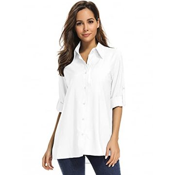 Women's UPF 50 Long Sleeve Sun Protection Shirts Quick Dry Outdoor Fishing Hiking Travel Shirt (5019...