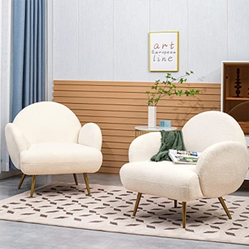 AISALL Accent Chair with Golden Legs for Ultimate Comfort