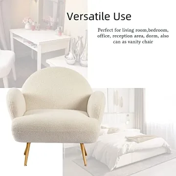 AISALL Accent Chair with Golden Legs for Ultimate Comfort