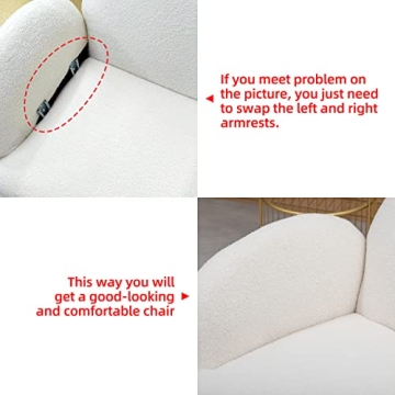 AISALL Accent Chair with Golden Legs for Ultimate Comfort