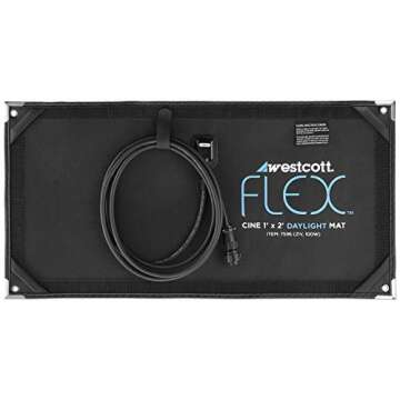 Westcott Flex Cine Wireless/Wired DMX Daylight 5600K Mat 1-Light Set (1' x 2', US/CA Plug) for Filmmakers Content Creators and Video Production 97 CRI Water-Resistant IP64