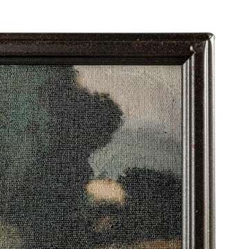 Creative Co-Op Metal and Wood Framed Landscape Wall Art with Hanging Bracket, Multicolor