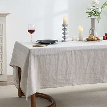 Elegant 100% Pure Linen Tablecloth for All Occasions