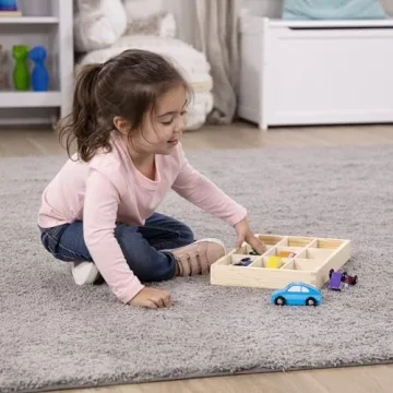 Melissa & Doug Wooden Cars Vehicle Set - Engaging Toy for Toddlers