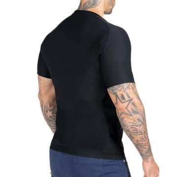 Kewlioo Men's Sauna Suit Shirt - Heat Trapping Sweat Compression Vest, Shapewear Top for Men, Sweat More & Look Great, Gym Workout Exercise Versatile Heat Shaper Jacket (Black, XL)