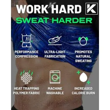 Kewlioo Men's Sauna Suit Shirt - Heat Trapping Sweat Compression Vest, Shapewear Top for Men, Sweat More & Look Great, Gym Workout Exercise Versatile Heat Shaper Jacket (Black, XL)