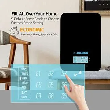 JCLOUD Upgrade Smart Scent Air Machine for Home, Cold Air Technology Waterless Essential Oil Diffuser | Cover Up to 2000 Sq. Ft | Aromatherapy Diffuser for Large Room, Office