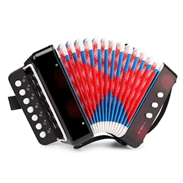 10-Key Button Accordion for Kids - Lightweight, Eco-Friendly & Easy to Play