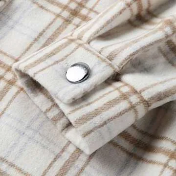 Women Casual Flannel Plaid Shacket for Stylish Comfort