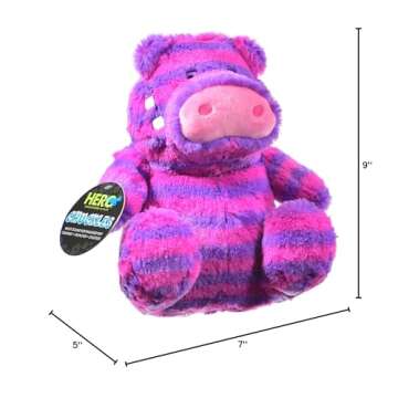 Hero | Chuckles Hippo Plush Dog Toy | Dog Squeaky Toys | Durable Stuffed Animal with 3 in 1 Squeaker